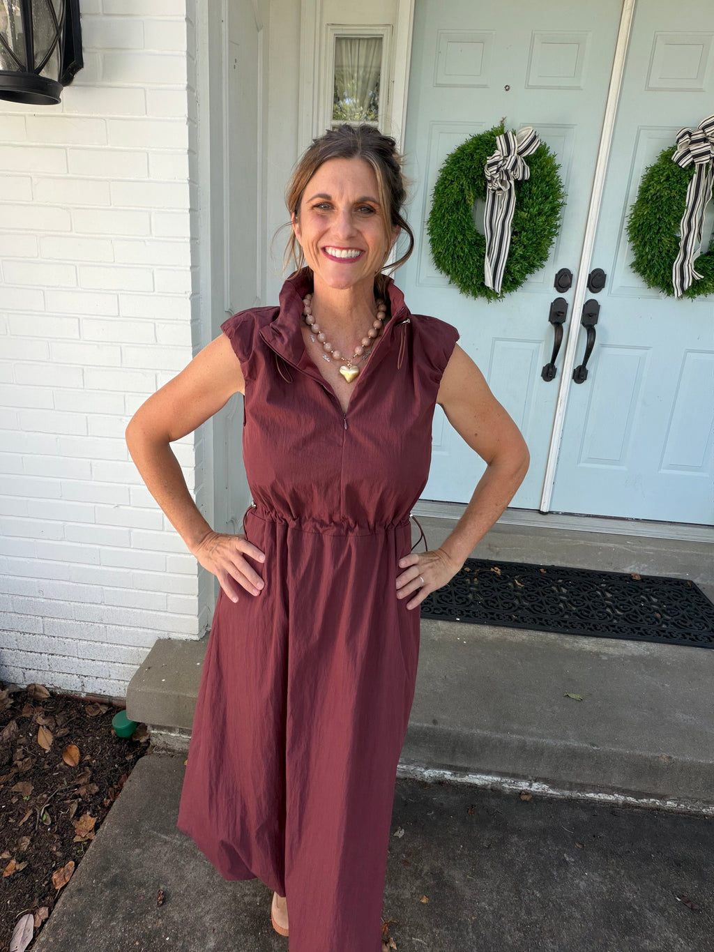 The Bordeaux Stroll Dress