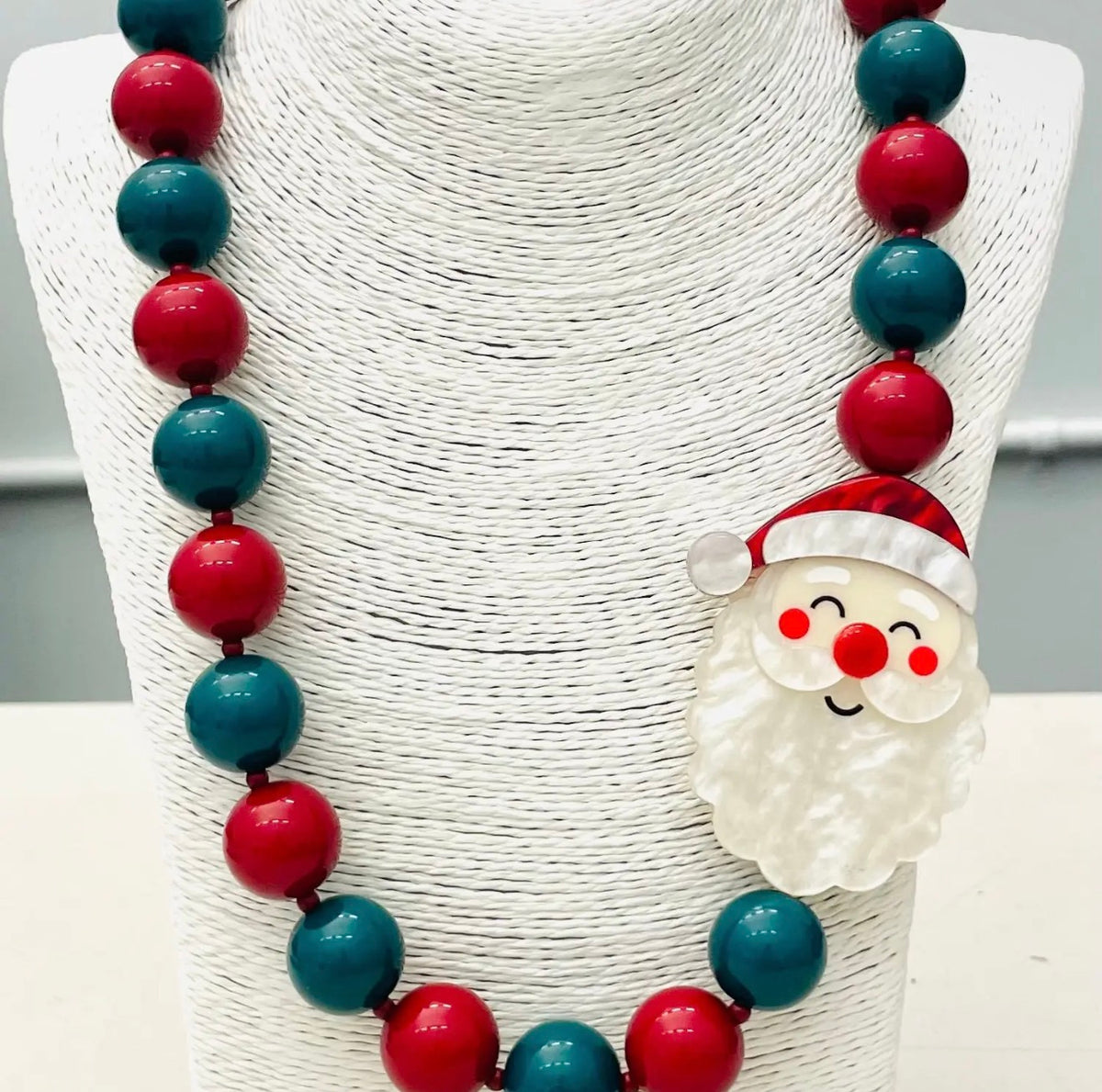 Santa bead necklace