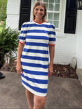 Coastal Classic Stripe Dress – Navy