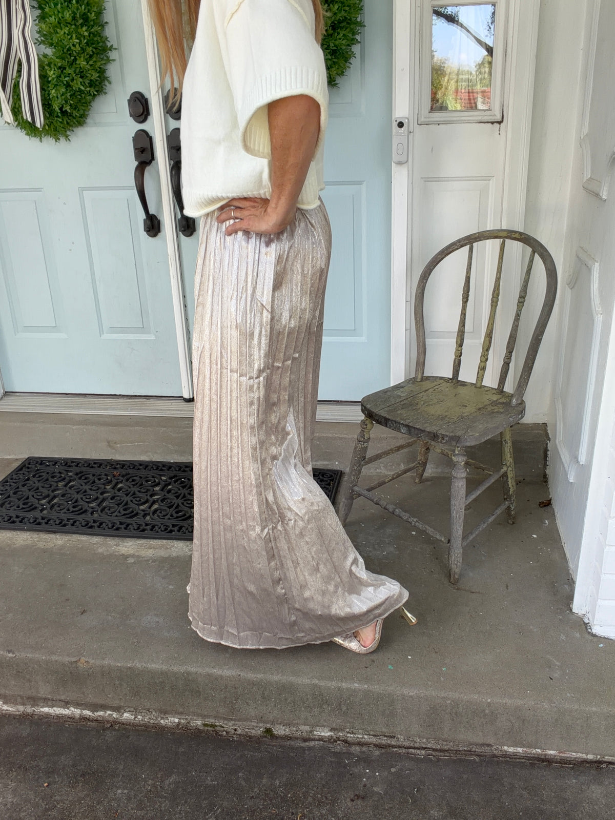 The Champagne Toast Pleated Pants