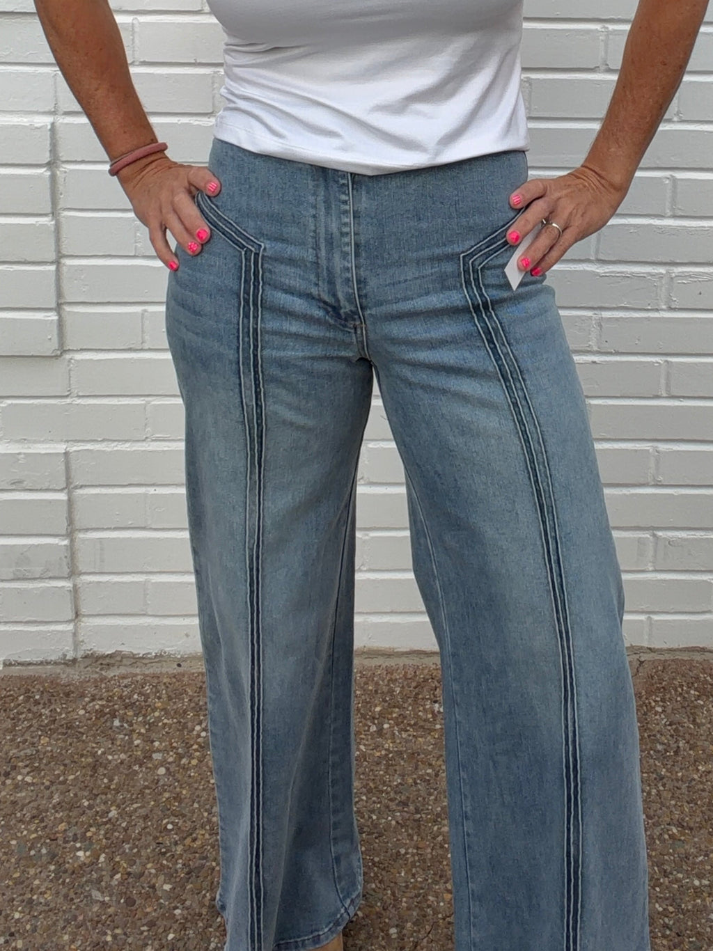 The Skyline Seam Wide Leg Jeans