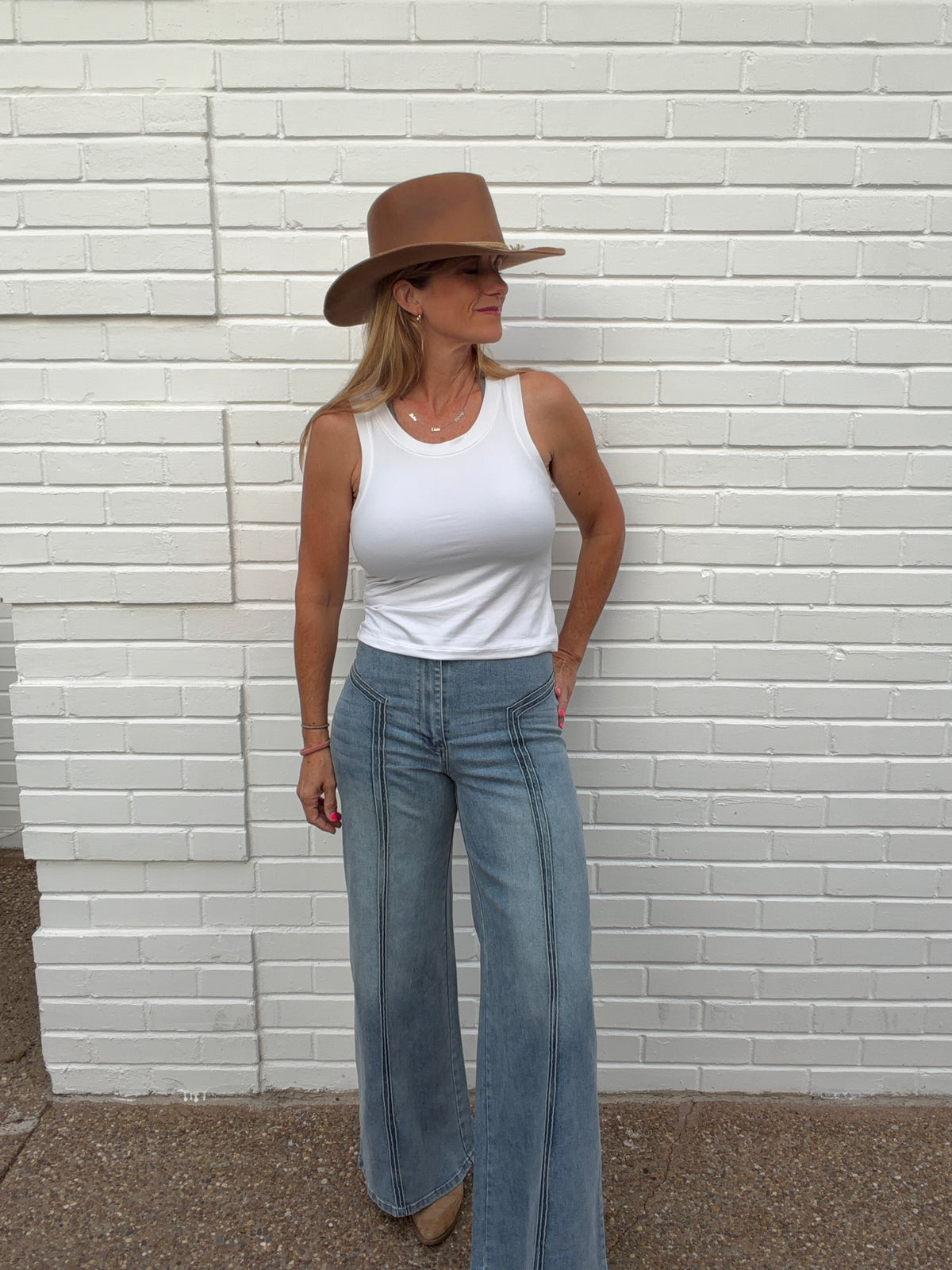 The Skyline Seam Wide Leg Jeans