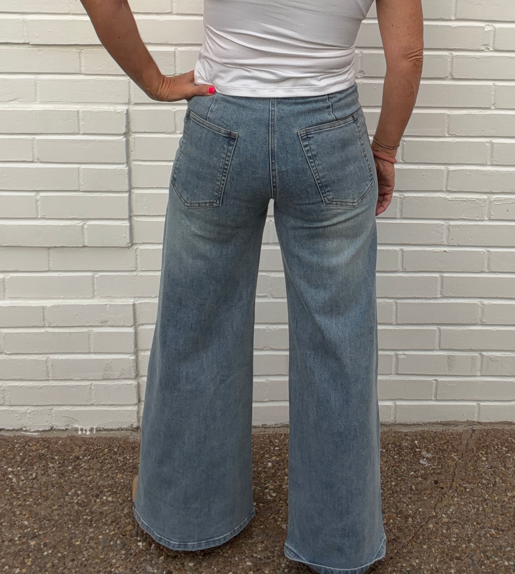 The Skyline Seam Wide Leg Jeans