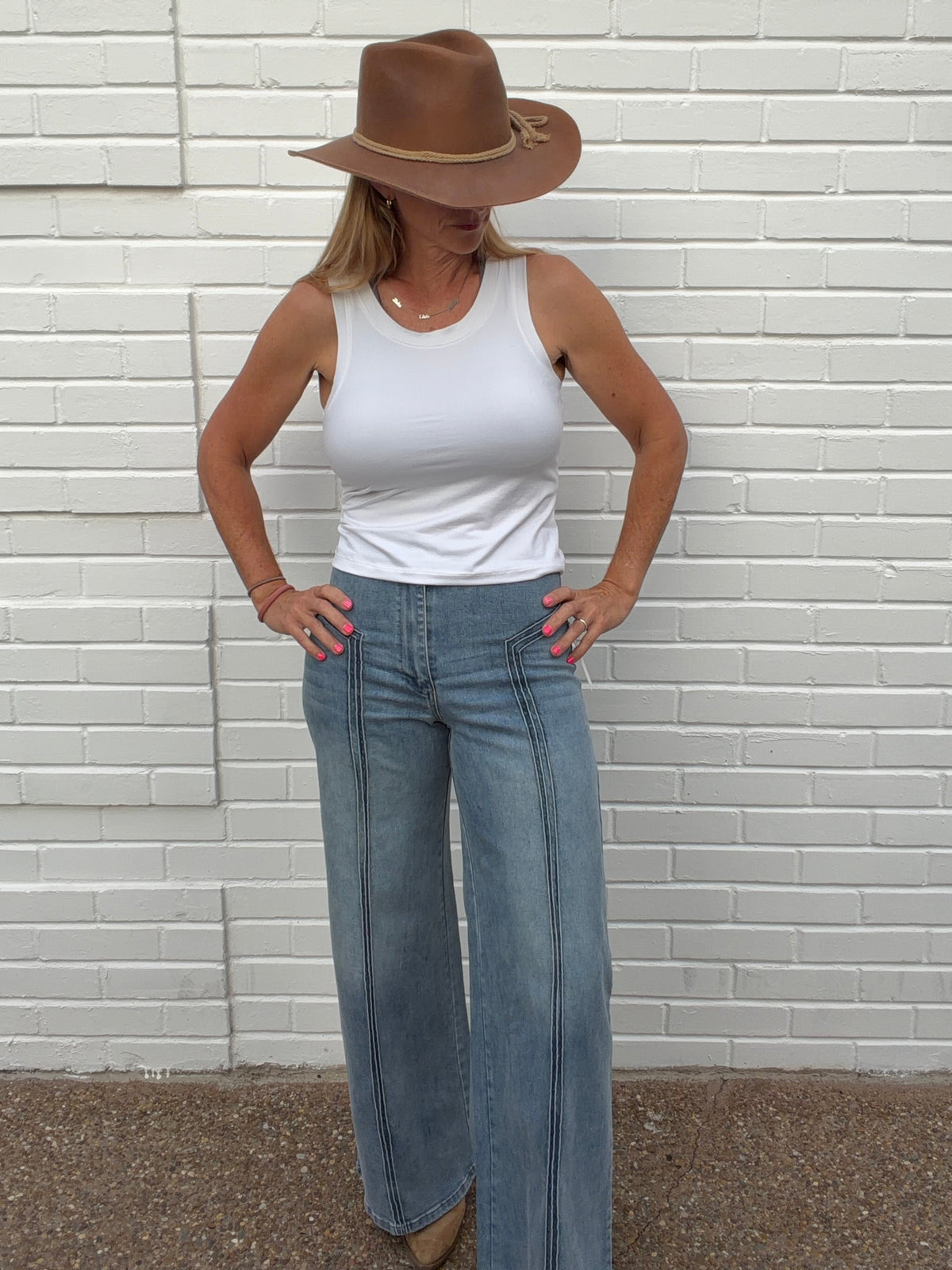 The Skyline Seam Wide Leg Jeans