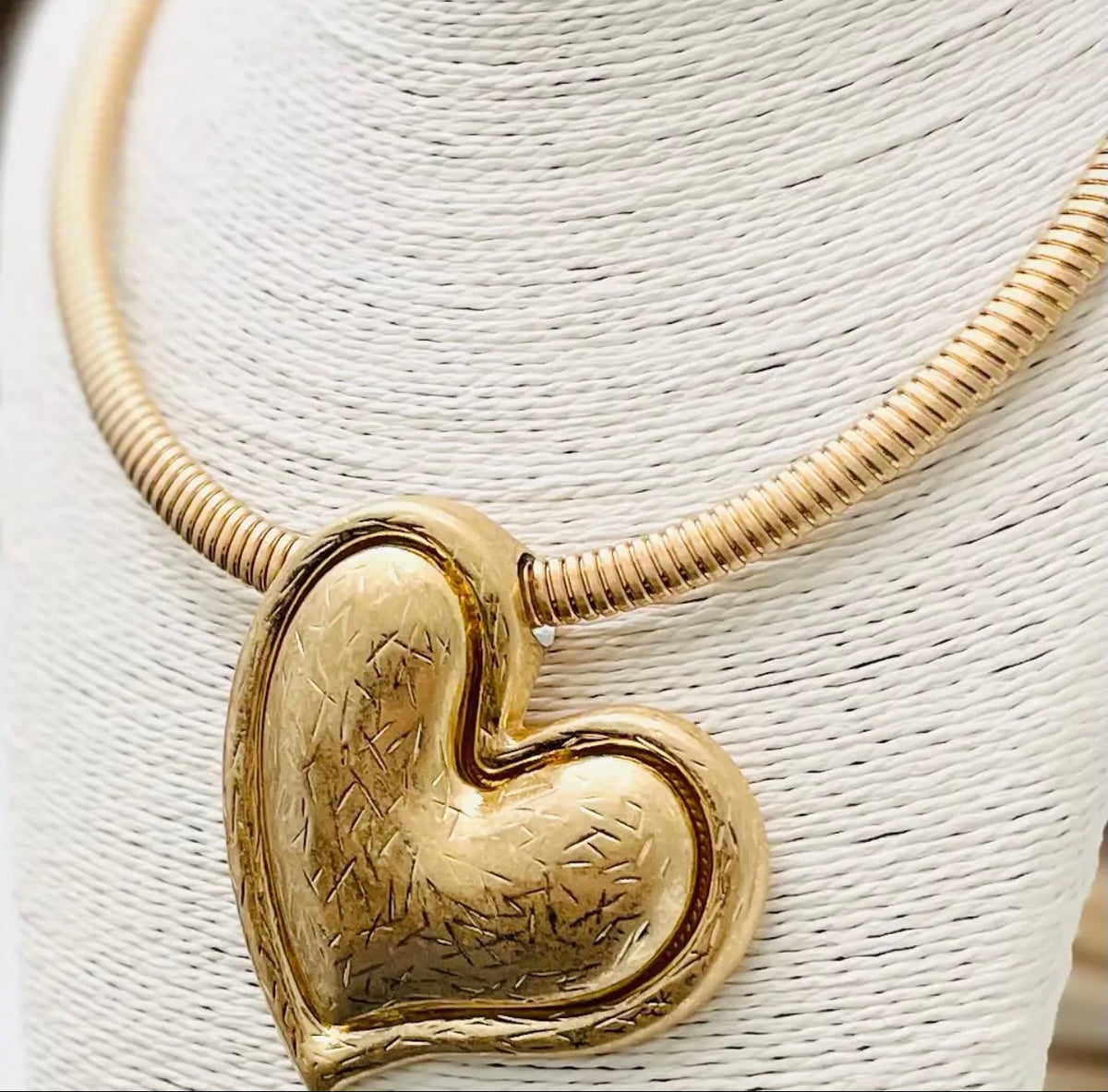 Vintage Heart Choker