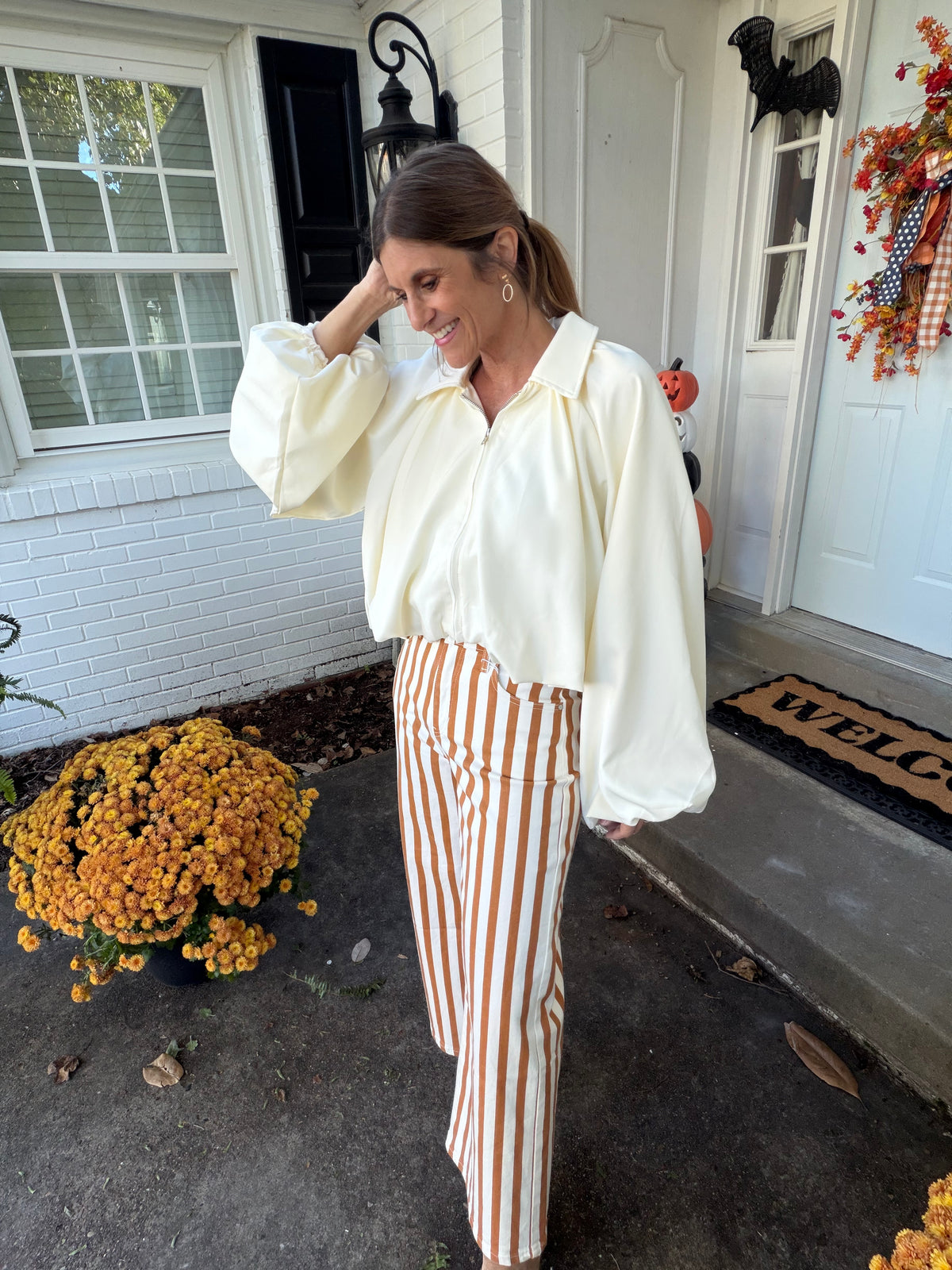 Camel stripe pant