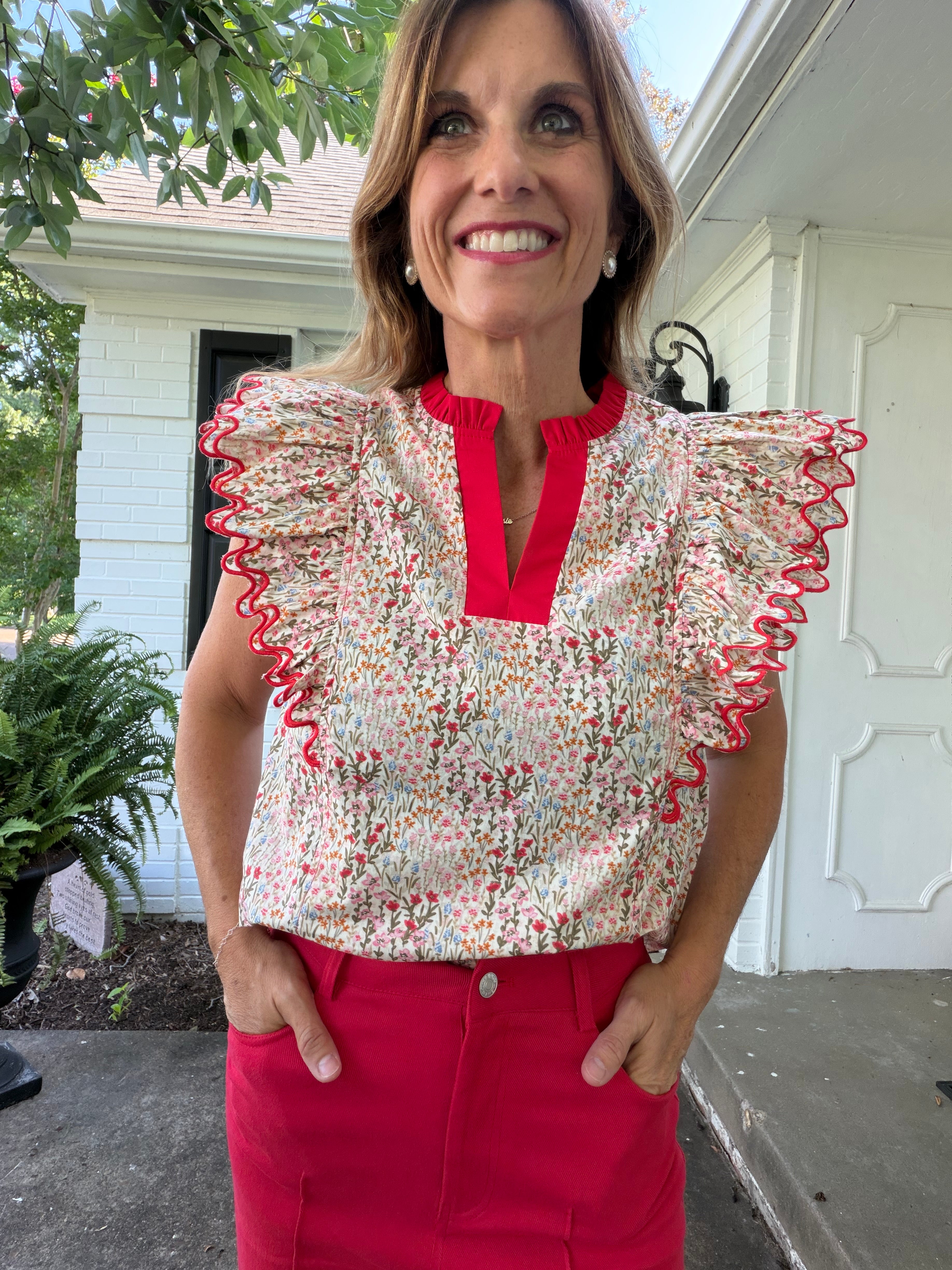 Poppy Petals Top