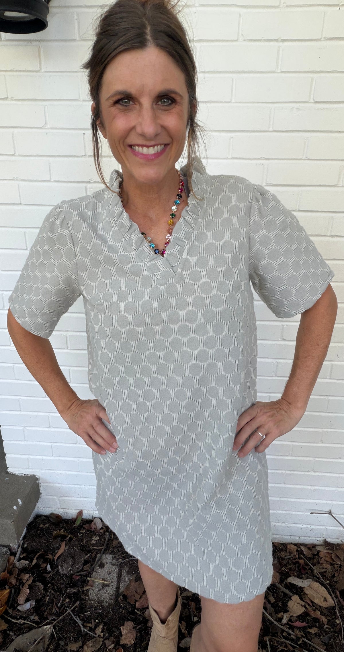 Simply Dotted Textured Dress