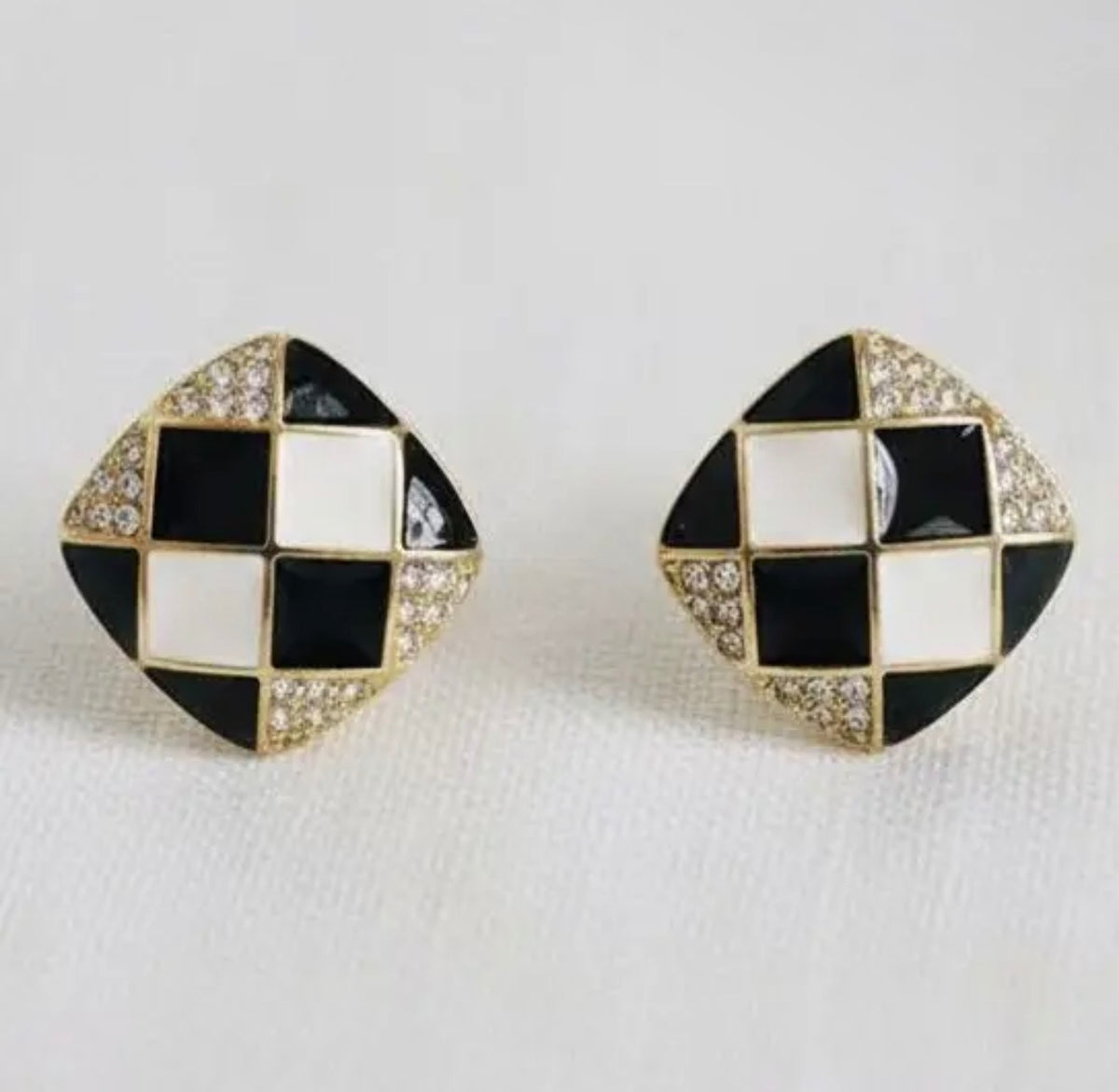 Chessboard Stud Earrings