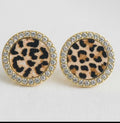 Leopard Paint Drop Earrings