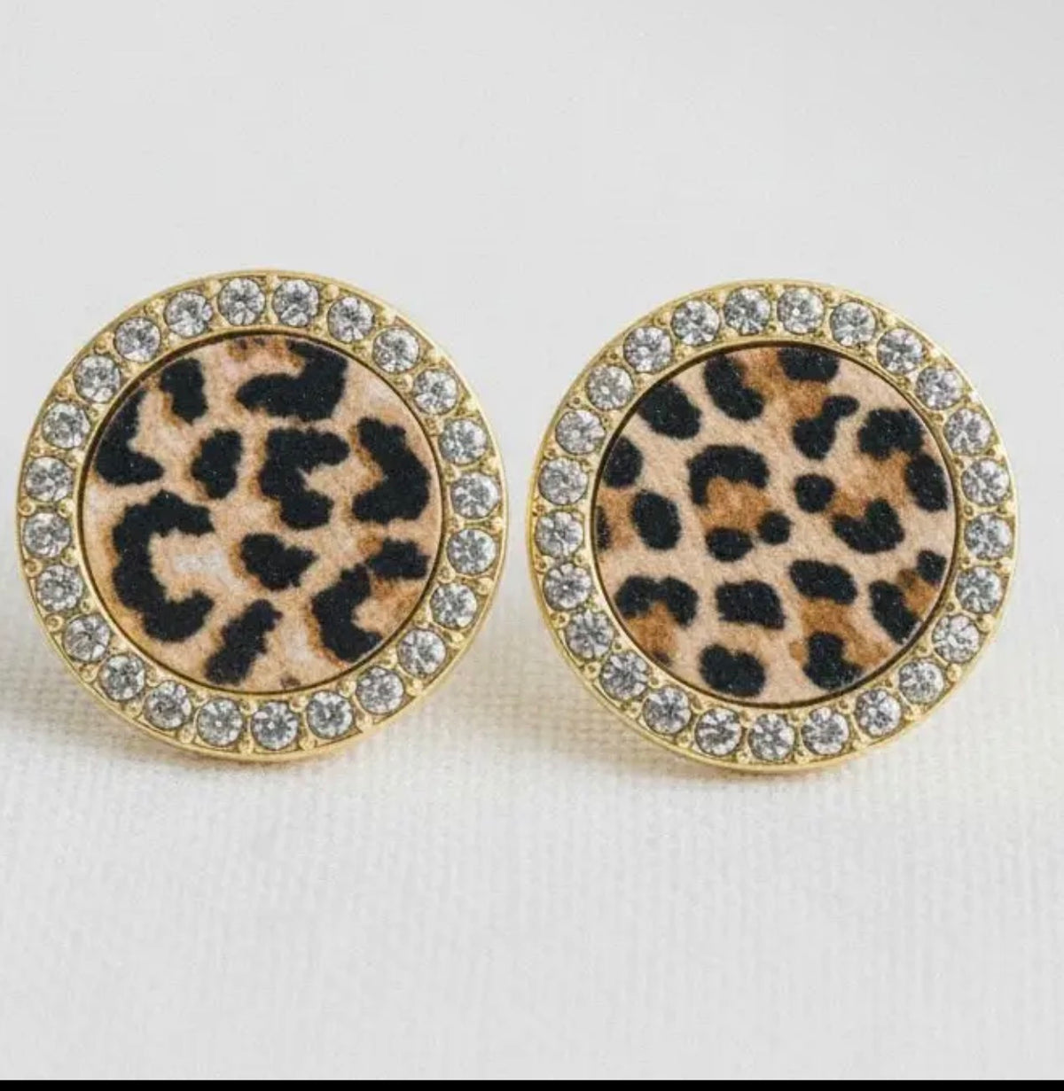 Leopard Paint Drop Earrings