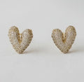 Heart gemstone earrings