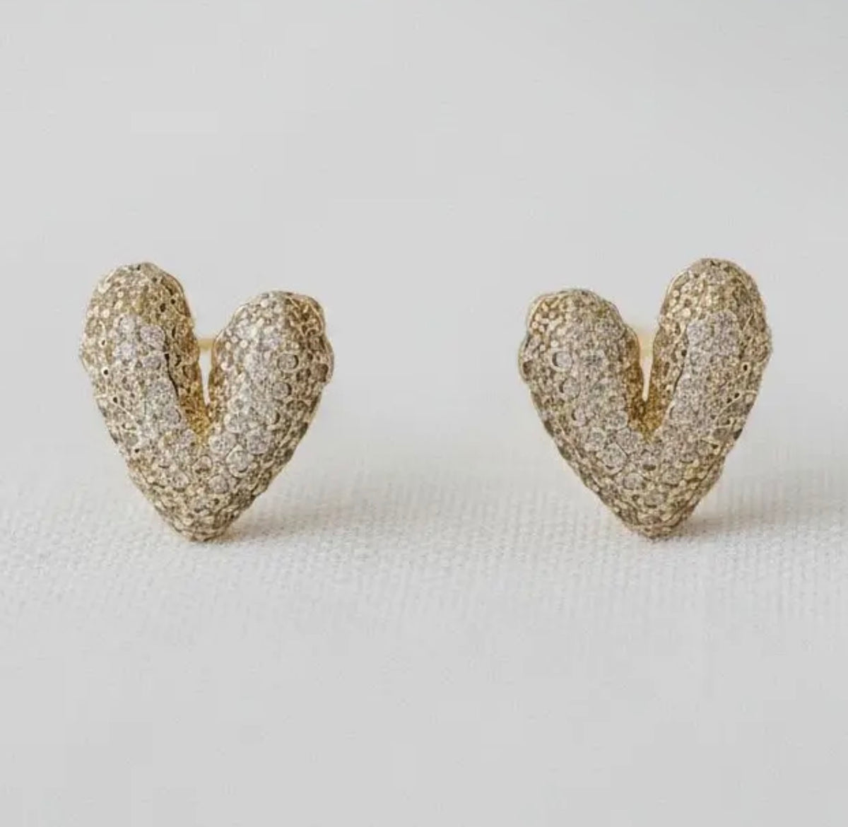 Heart gemstone earrings