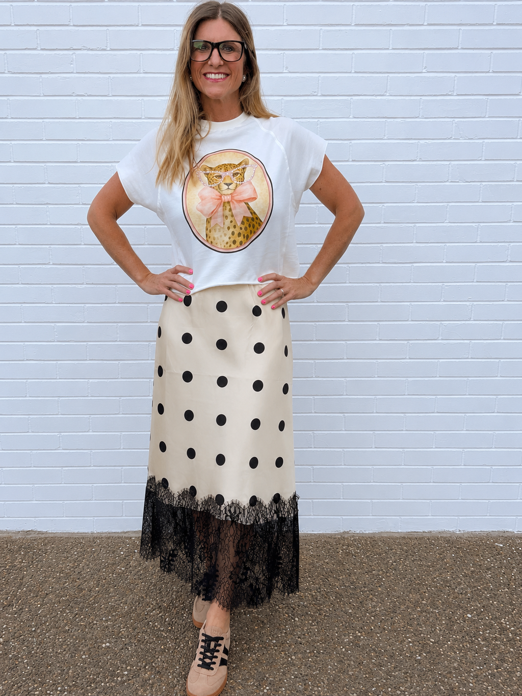Rowynn Dot & Lace Skirt