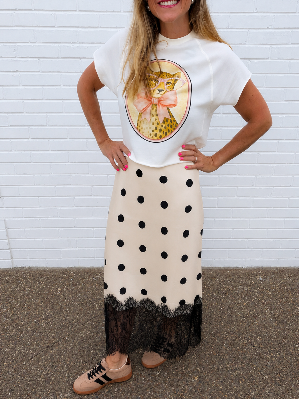 Rowynn Dot & Lace Skirt
