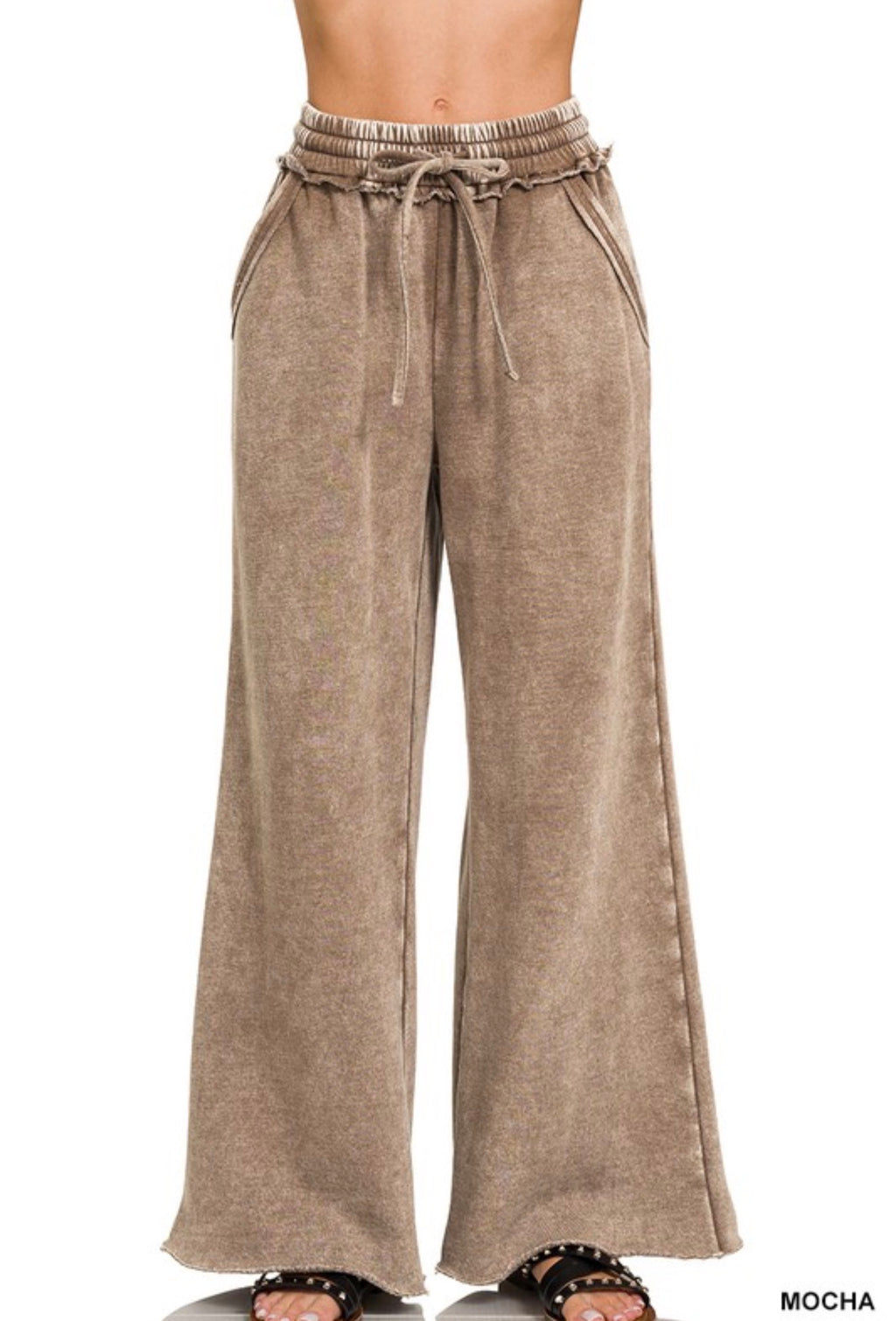 The Easy Does It Wide Leg Sweatpant—multiple colors available