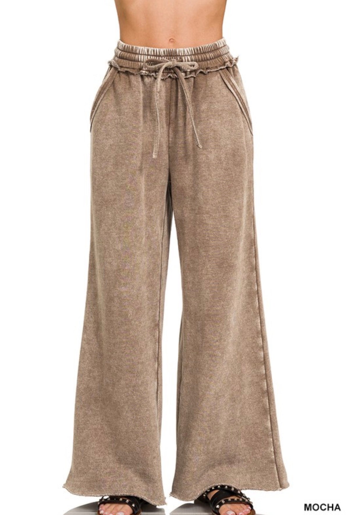 The Easy Does It Wide Leg Sweatpant—multiple colors available