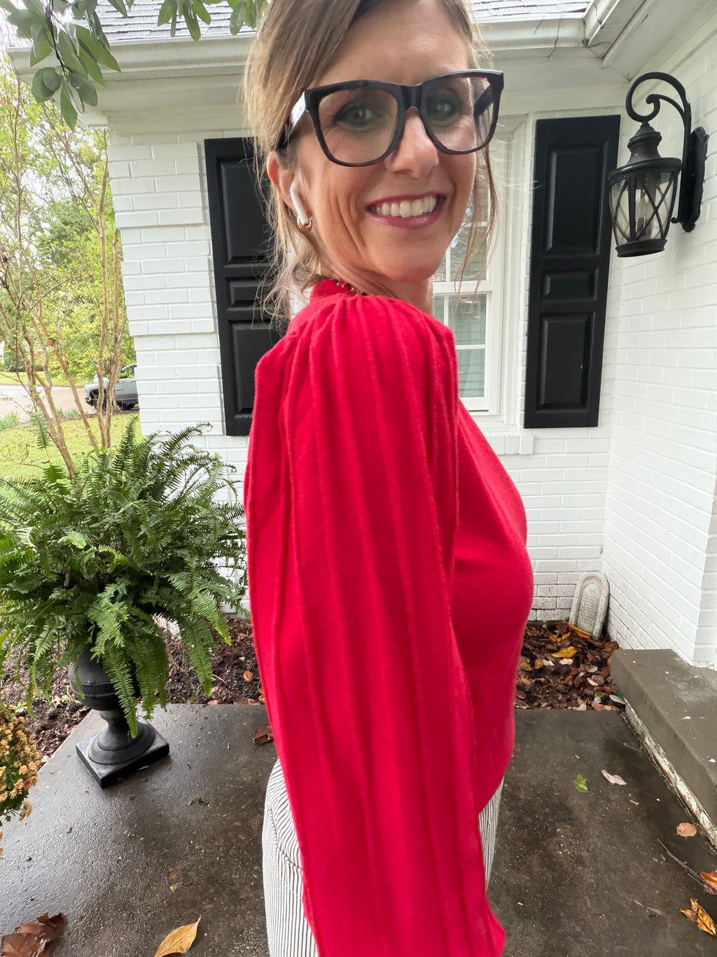 All Eyes on Red Sweater