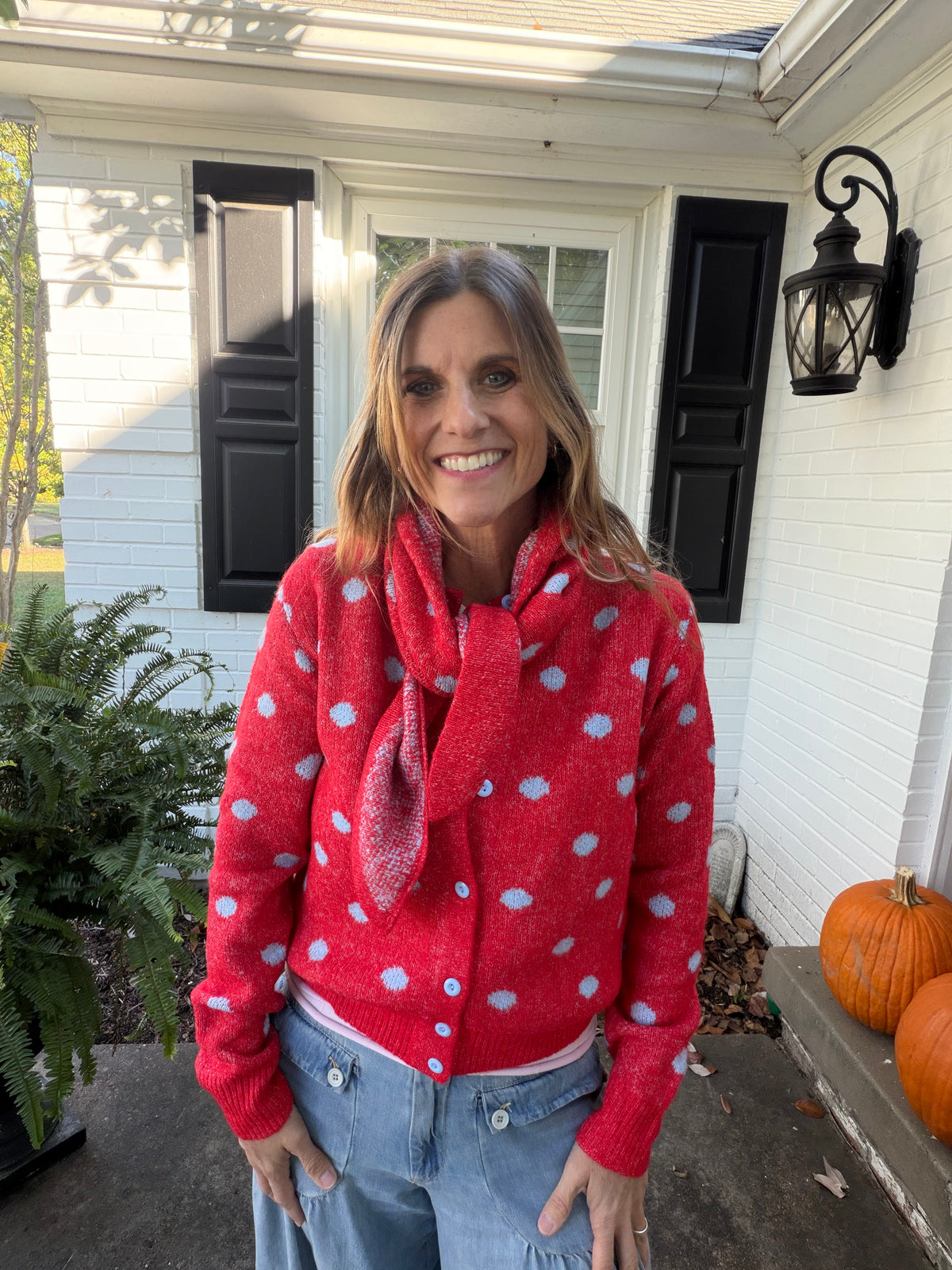 Dot Your Merry Cardigan