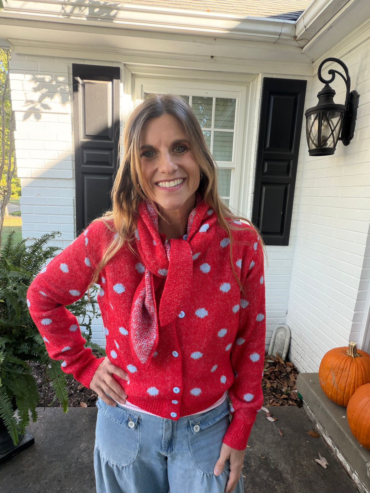 Dot Your Merry Cardigan