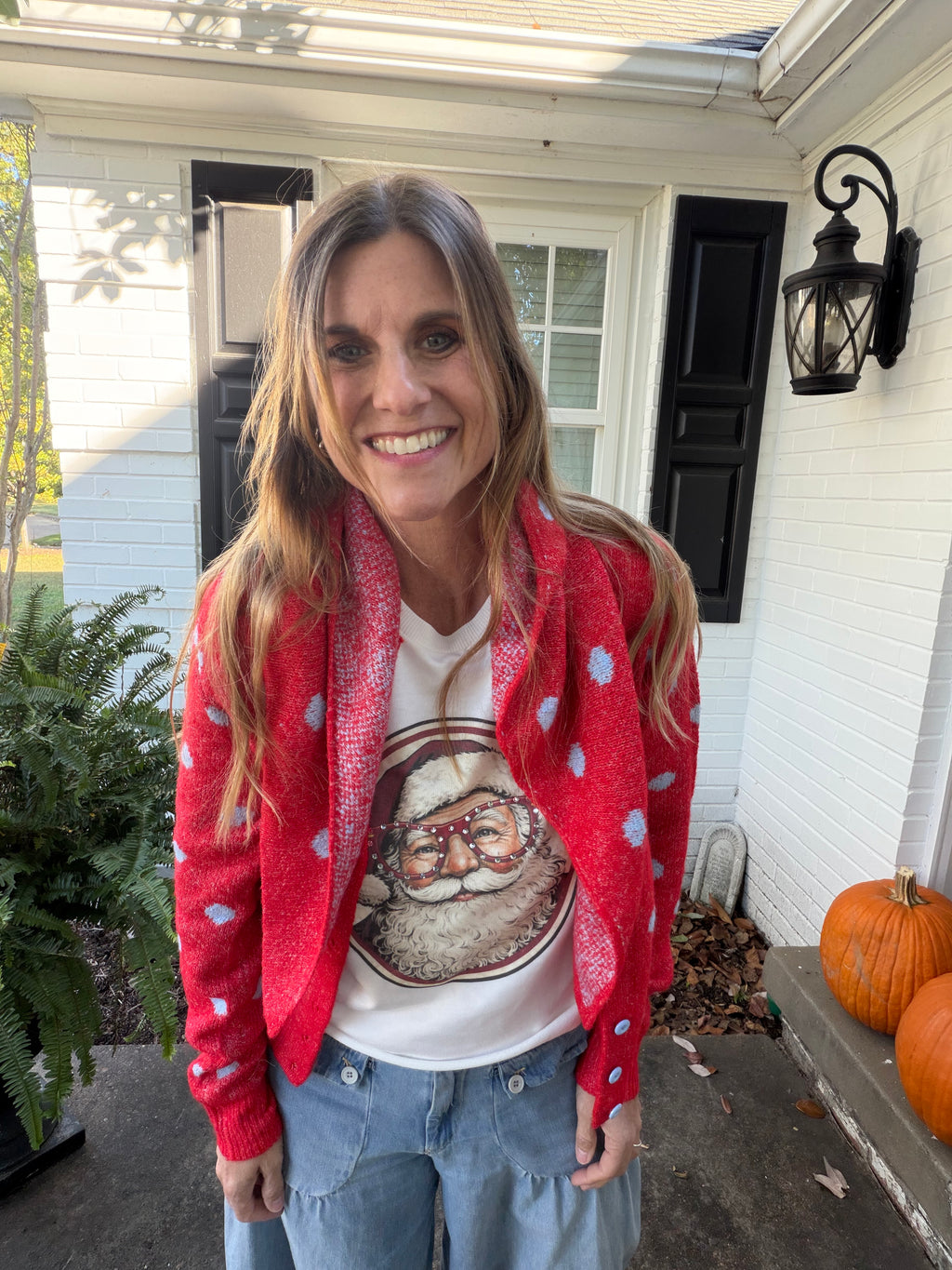 Dot Your Merry Cardigan