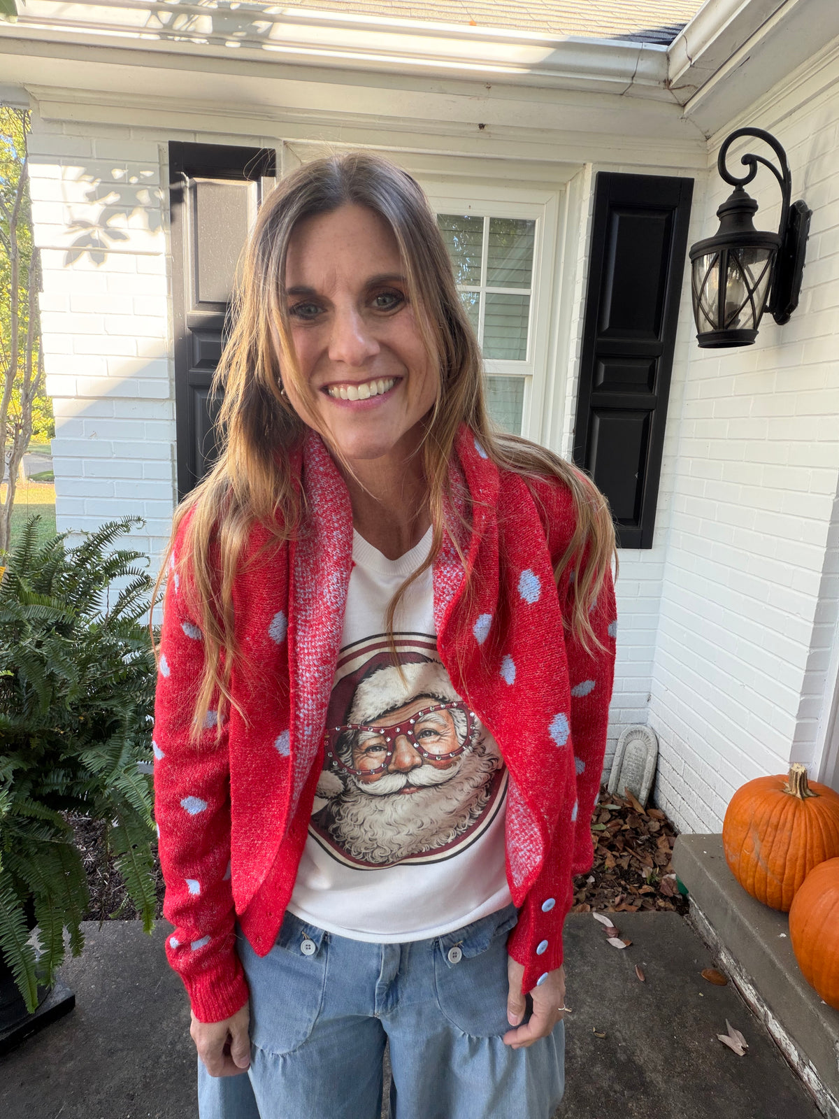 Dot Your Merry Cardigan