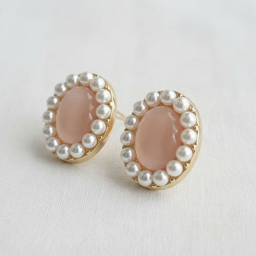 Blushing Belle Pearl Studs